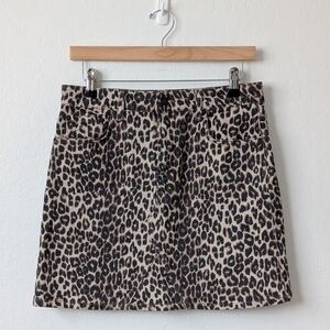 Rails Leopard-Print Denim Mini Skirt Size 28 🐆